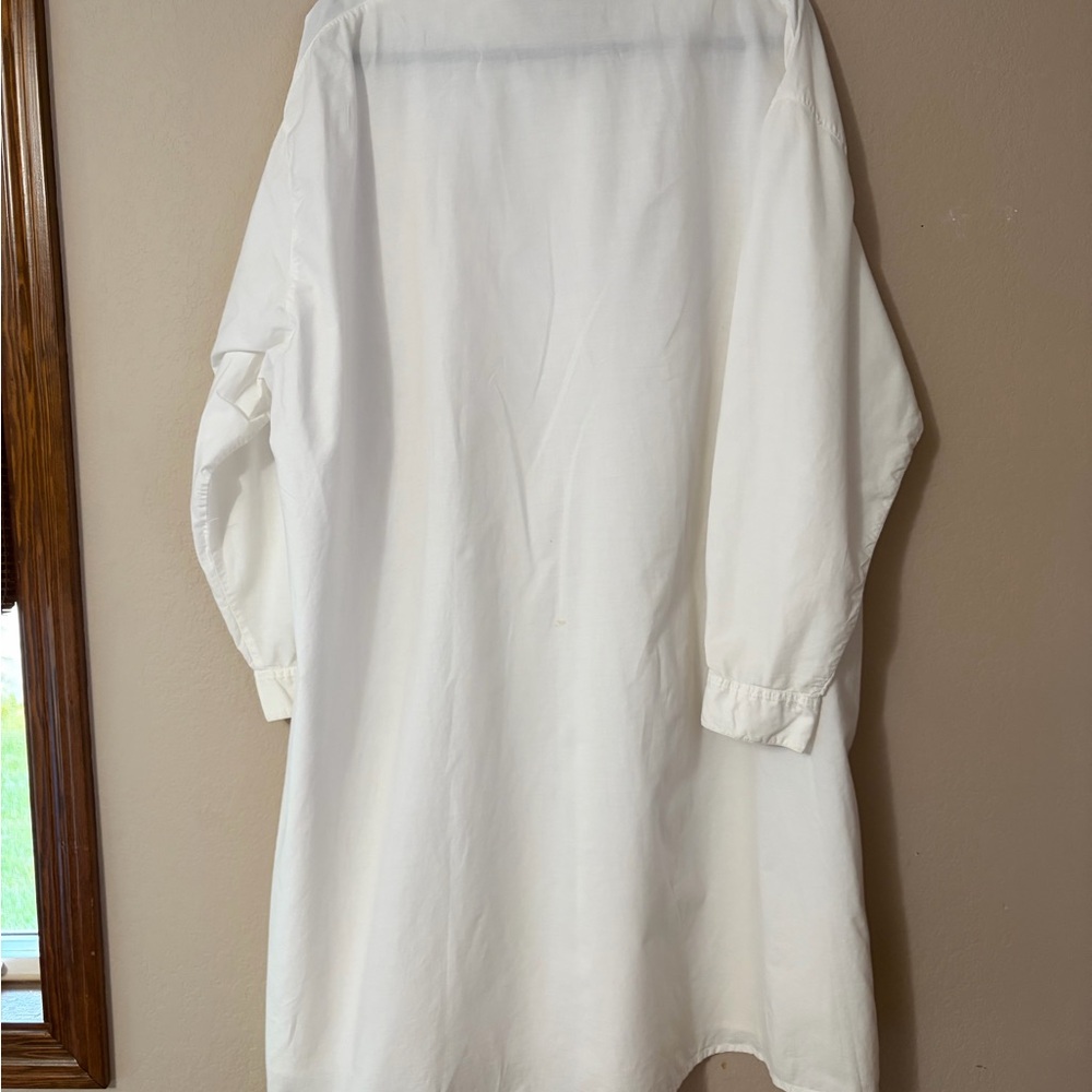 Vintage STEFANO INTERNATIONAL White Oversized Shirt Dress Tunic – 90s Minimalist